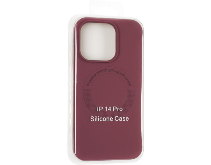 Чехол-силикон оригинал Full Soft Case MagSafe iPhone 14 Pro Marsala