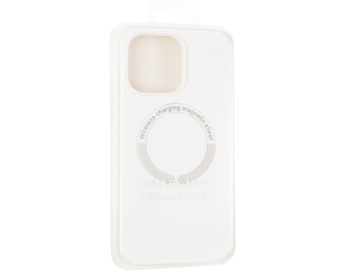 Чехол-силикон оригинал Full Soft Matte Case with MagSafe iPhone 14 Pro Max White