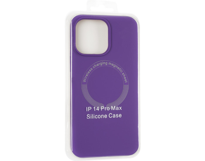 Чехол-силикон оригинал Full Soft Matte Case with MagSafe iPhone 14 Pro Max Violet