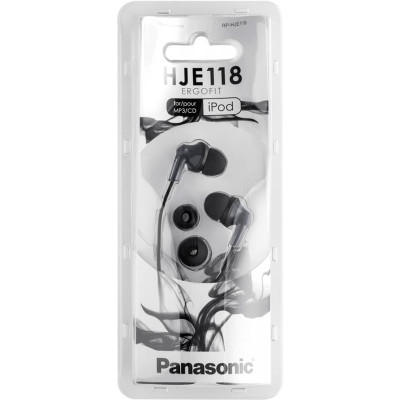 Провідні навушники 3,5 Panasonic RP-HJE118GU-K (Чорний / Black)
