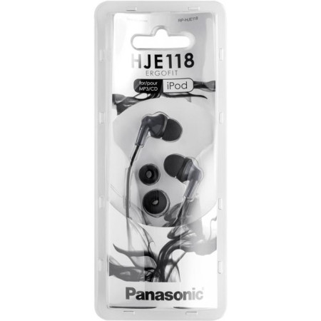 Провідні навушники 3,5 Panasonic RP-HJE118GU-K (Чорний / Black)