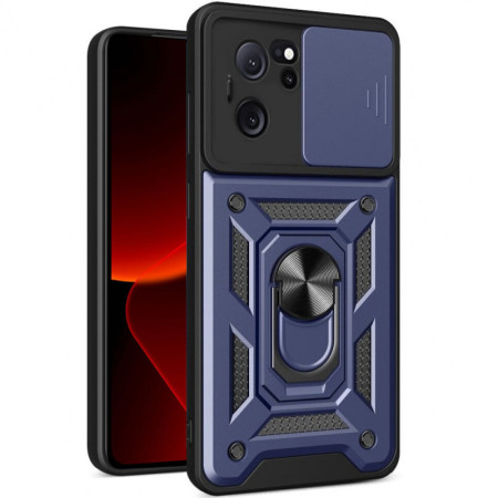 Чехол-Ударопрочный Camshield Serge Ring Xiaomi 13T / 13T Pro Синий (Класс B)