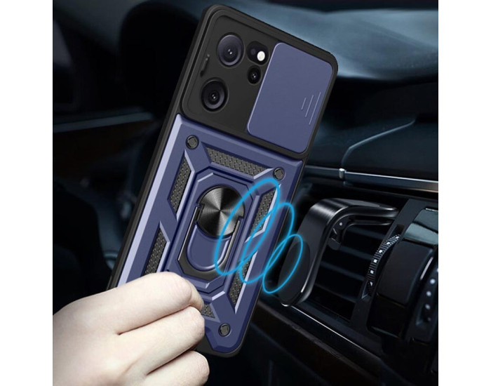 Чохол-Ударостійкий Camshield Serge Ring Xiaomi 13T / 13T Pro синій