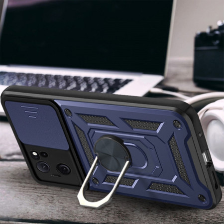 Чехол-Ударопрочный Camshield Serge Ring Xiaomi 13T / 13T Pro Синий (Класс B)