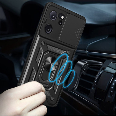 Чехол-Ударопрочный Camshield Serge Ring Xiaomi 13T / 13T Pro Черный