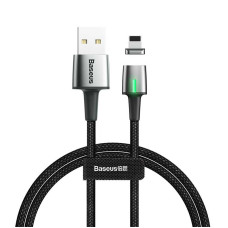 Кабель USB Baseus Zinc Fabric Magnetic Lighting (CALXC-B01) (2m) (Чорний \ Black)