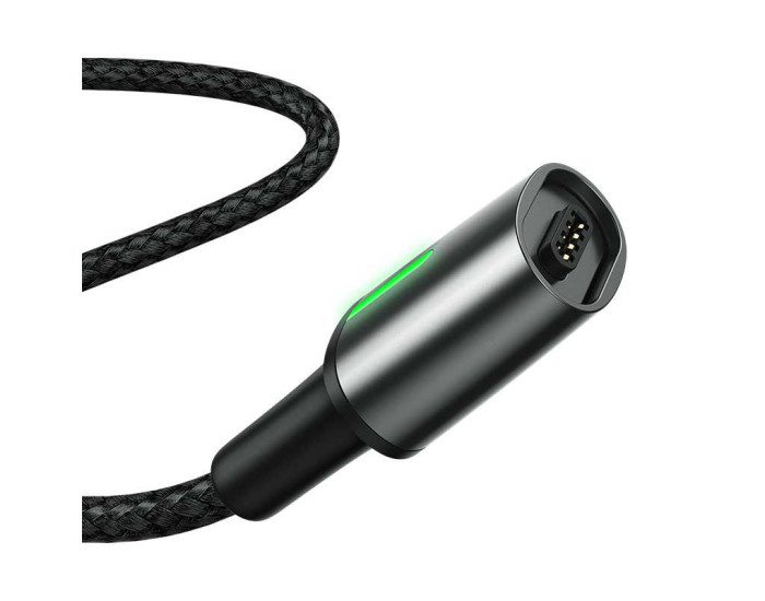 Кабель USB Baseus Zinc Fabric Magnetic USB to Lighting (2.4A/2m) черный (CALXC-B01)