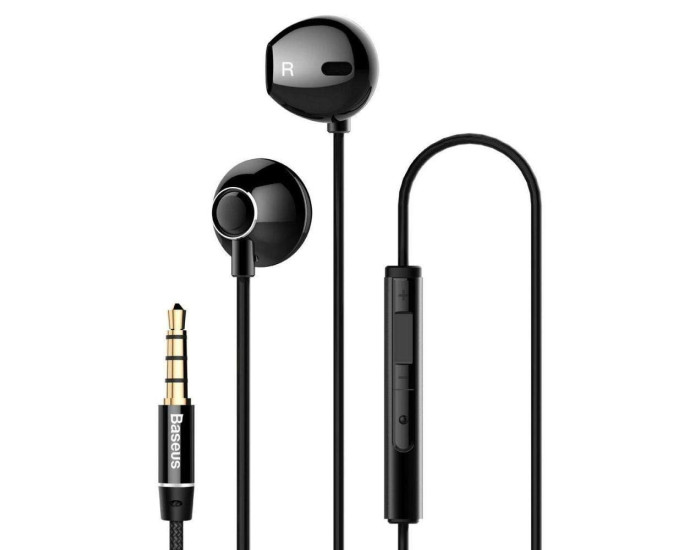 Провідні навушники Baseus PREMIUM Enock 3.5mm H06 lateral in-ear (NGH06-01) Black