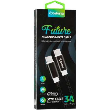 Кабель USB Gelius Pro Future GP-UTC01 Type-C/iPhone X (черный \ Black)