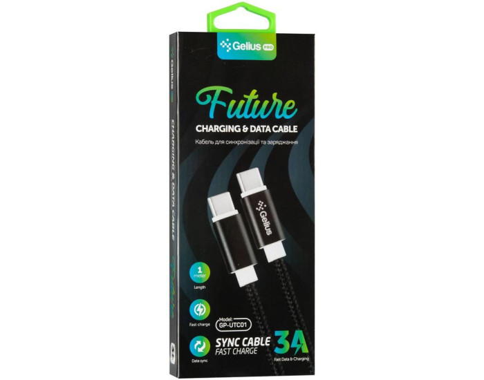 Кабель USB Gelius Pro Future Type-C to Lightning (iPhone X) черный (GP-UTC01)