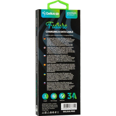Кабель USB Gelius Pro Future GP-UTC01 Type-C/iPhone X (черный \ Black)