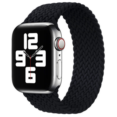Ремешок для Apple Watch Braided Solo Loop Band Series 38/40 mm (M Size) (Черный / Black) (Класс B)