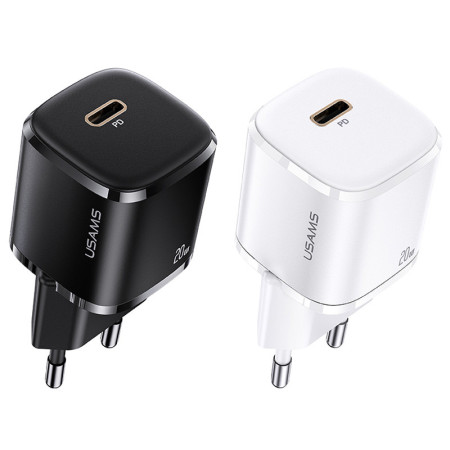 Сетевое зарядное устройство Usams (US-CC124) T36 (20W) Super Si Black