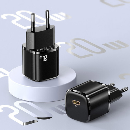 Сетевое зарядное устройство Usams (US-CC124) T36 (20W) Super Si Black