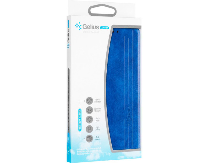 Чохол-книга Leather Gelius New Xiaomi Redmi Note 9T Blue
