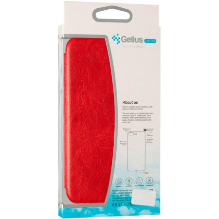 Чехол-книга Leather Gelius Xiaomi Mi Note 10 / Mi Note 10 Pro / Mi CC9 Pro Red