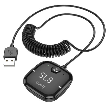 Беспроводной ресивер USB Hoco E65 Unity Car FM transmitter BT5.0 Black