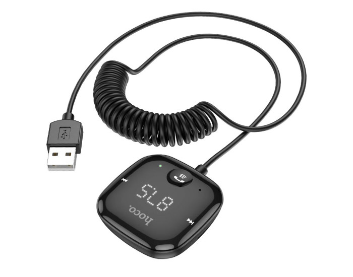 Бездротовий ресивер USB Hoco E65 Unity Car FM transmitter BT5.0 Black