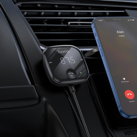 Беспроводной ресивер USB Hoco E65 Unity Car FM transmitter BT5.0 Black