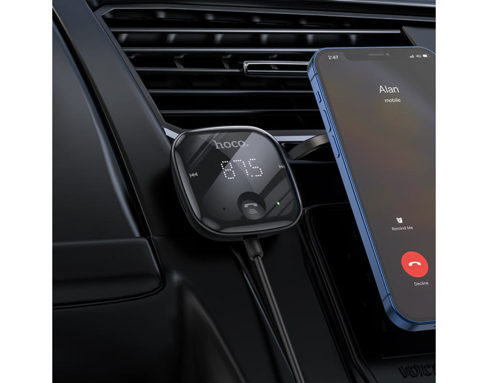 Бездротовий ресивер USB Hoco E65 Unity Car FM transmitter BT5.0 Black