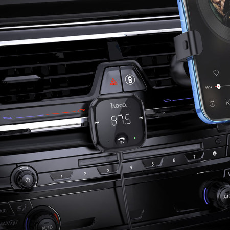 Беспроводной ресивер USB Hoco E65 Unity Car FM transmitter BT5.0 Black
