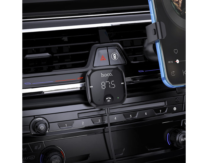 Бездротовий ресивер USB Hoco E65 Unity Car FM transmitter BT5.0 Black