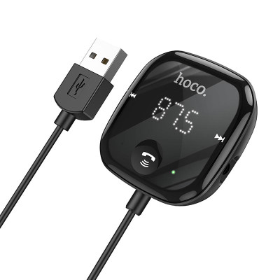 Беспроводной ресивер USB Hoco E65 Unity Car FM transmitter BT5.0 Black