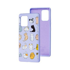 Чехол-силикон WAVE Fancy Case Samsung G770 S10 Lite Funny Cats/Light Purple