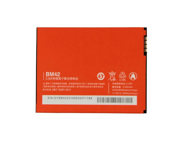 Аккумулятор Xiaomi BM42, Redmi Note, 3100 mAh