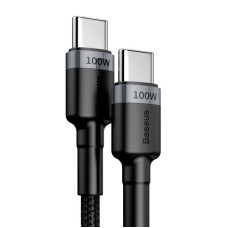 Кабель USB Baseus Cafule PD2.0 100W Type-C Type-C cable (20V 5A) (Gray+Black) (CATKLF-ALG1) (2m) 