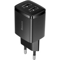 Сетевое зарядное устройство 2USB Baseus Compact Charger 10.5W (CCXJ010201) (черный \ Black)