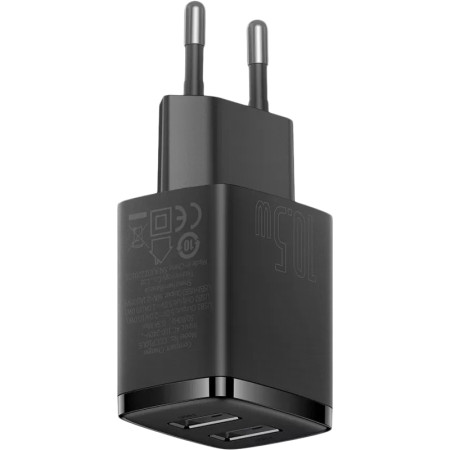 Сетевое зарядное устройство 2USB Baseus Compact Charger 10.5W (CCXJ010201) (черный \ Black)