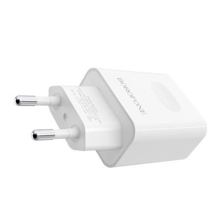 Сетевое зарядное устройство Borofone BA32A Bright (QC3.0 1USB/3A) с кабелем Micro White