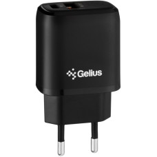 Сетевое зарядное устройство Gelius Pro X-Duo (GP-HC014) (USB+Type-C) (QC3.0/PD20W) (Черный \ Black)