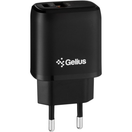 Сетевое зарядное устройство Gelius Pro X-Duo (GP-HC014) (USB+Type-C) (QC3.0/PD20W) (Черный \ Black)