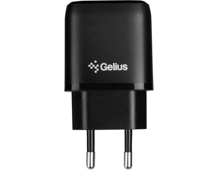 Мережеве зарядний пристрій Gelius Pro X-Duo (GP-HC014) (USB+Type-C) (QC3.0/PD20W) (Чорний  Black)