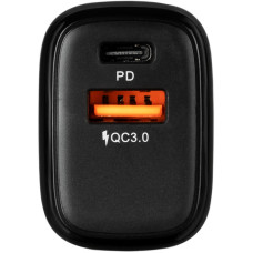 Мережеве зарядний пристрій Gelius Pro X-Duo (GP-HC014) (USB+Type-C) (QC3.0/PD20W) (Чорний  Black)