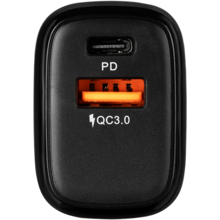 Сетевое зарядное устройство Gelius Pro X-Duo (GP-HC014) (USB+Type-C) (QC3.0/PD20W) (Черный \ Black)