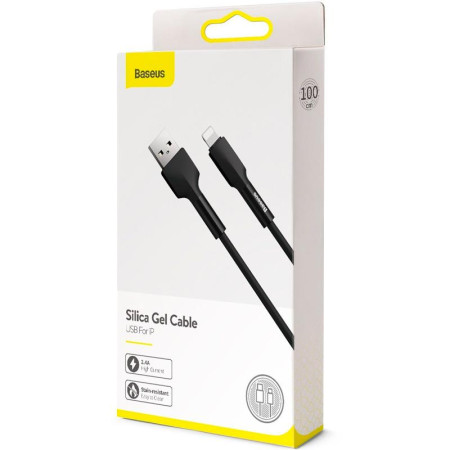 Кабель USB Baseus Silica Lightning (CALGJ-01) Black 1m