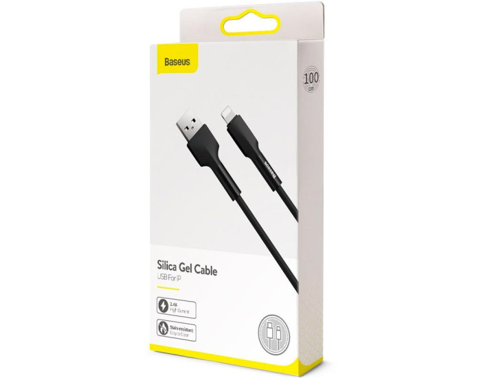Кабель USB Baseus Silica USB to Lightning (1m) Black (CALGJ-01)