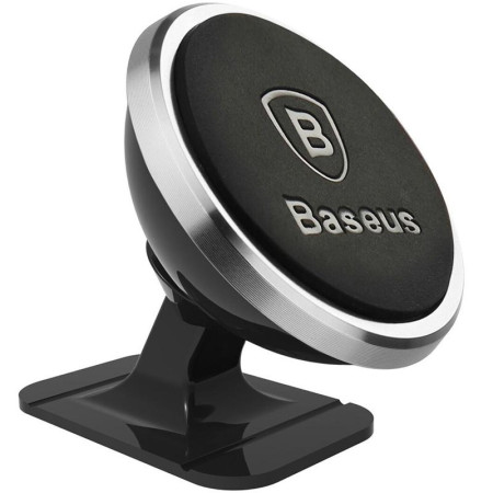 Автодержатель Baseus 360-degree Rotation Magnetic (Paste type) (SUGENT-NT0S) (Silver / Металик)
