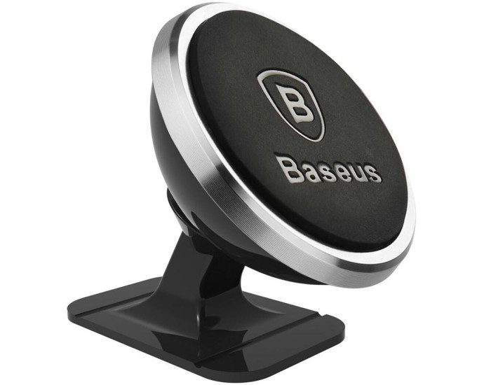 Автодержатель Baseus 360-degree Rotation Magnetic (Paste type) (SUGENT-NT0S) (Silver / Металик)