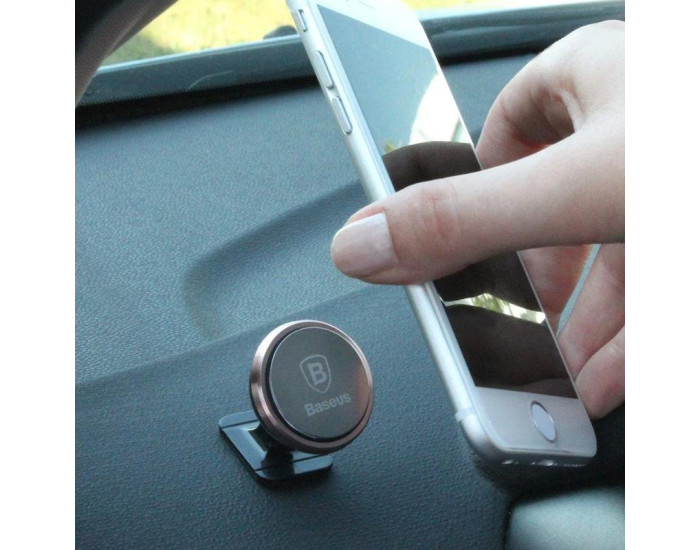 Автодержатель Baseus 360-degree Rotation Magnetic (Paste type) (SUGENT-NT0S) (Silver / Металик)