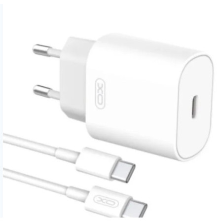 Сетевое зарядное устройство XO L91 (25W) fast Charger с кабелем TYPE-C. White
