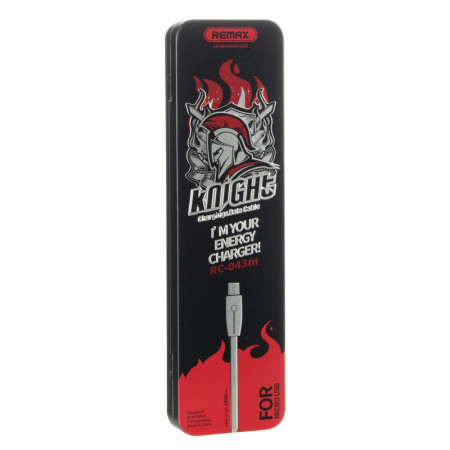 Кабель USB Remax RC-043m Knight Micro (1m) (черный \ Black)