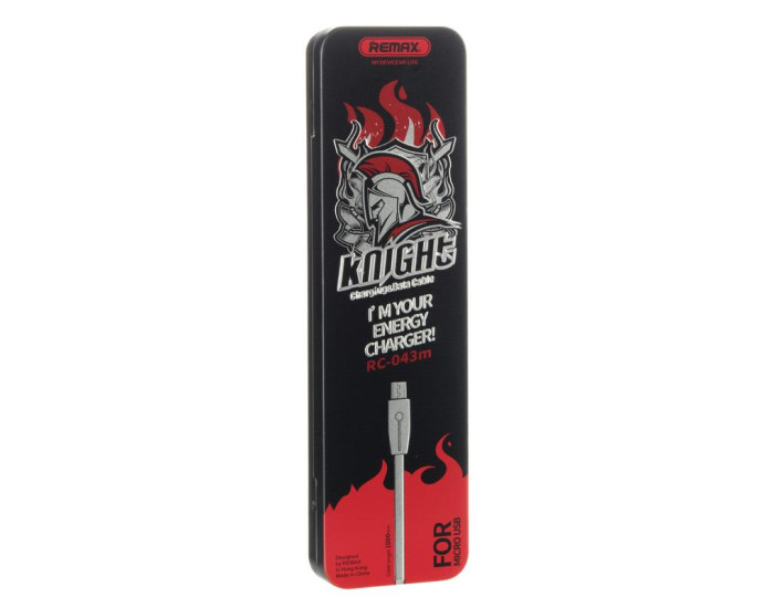 Кабель USB Remax RC-043m Knight USB to Micro (2.1A/1m) Black