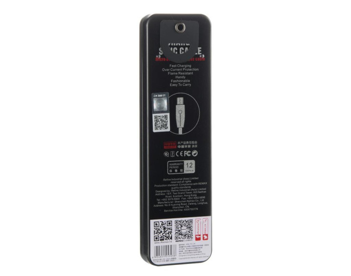 Кабель USB Remax RC-043m Knight USB to Micro (2.1A/1m) Black