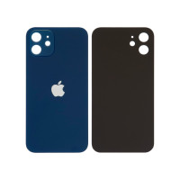 Задняя панель корпуса для iPhone 12, синяя, со стеклом камеры (Small Hole)