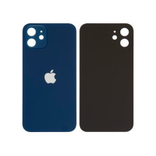 Задняя панель корпуса для iPhone 12, синяя, со стеклом камеры (Small Hole)