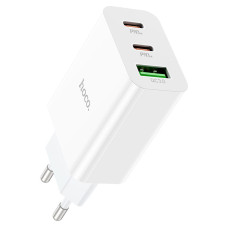 Сетевое зарядное устройство Hoco C99A (1USB + 2Type-C) (PD20W+QC3.0) Белый